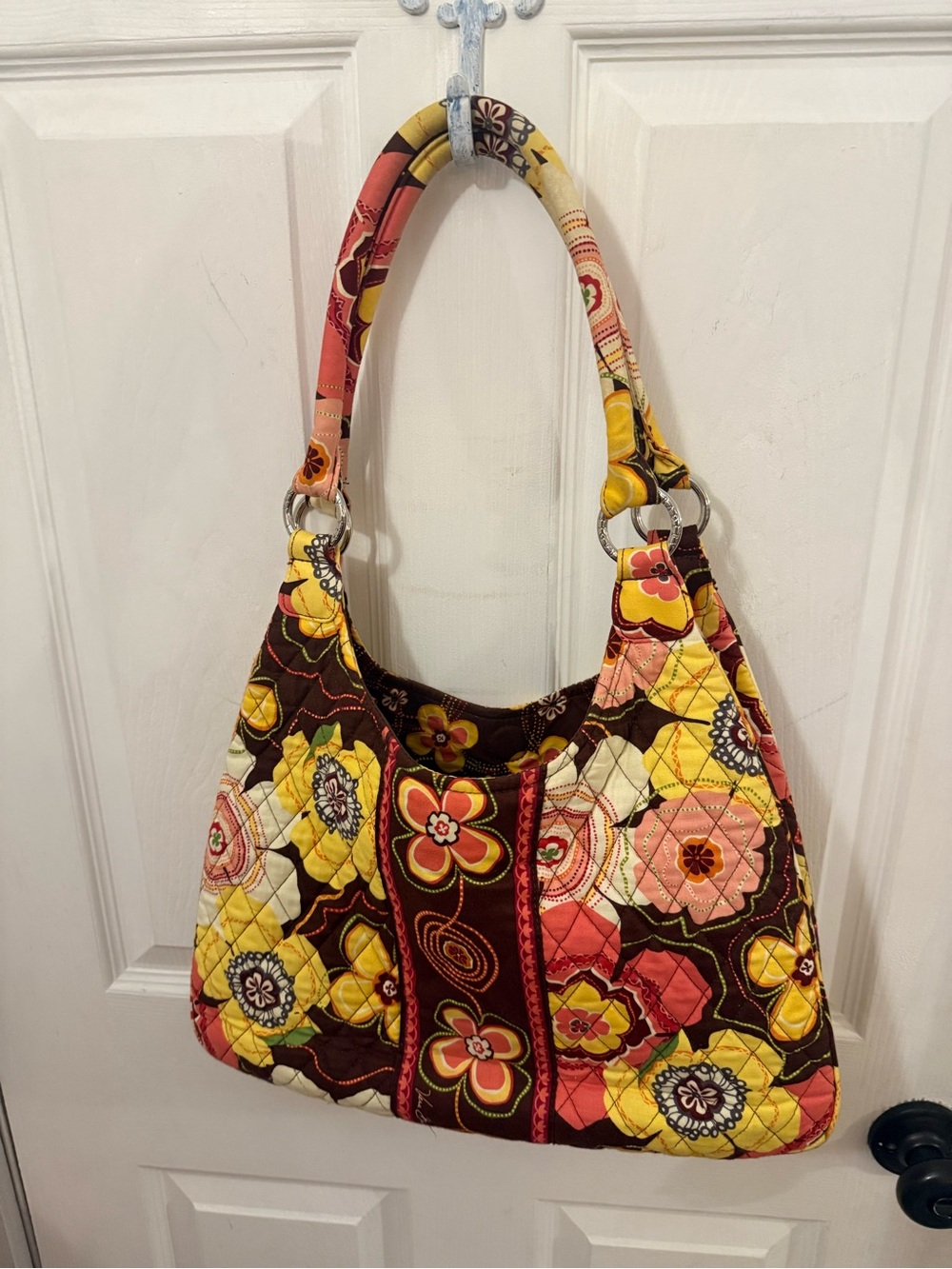 New Vera Bradley Quilted Floral Shoulder Bag - Picture 2 of 10